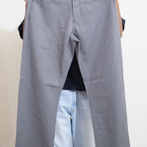 100% Cotton Regular Fit Non-Stretch Twill Pant-Charcoal